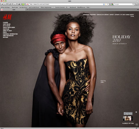 The Global H&M website