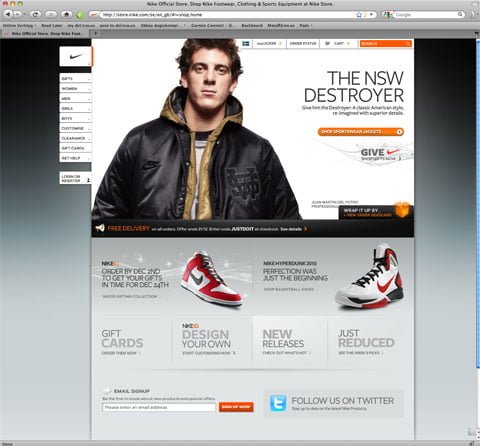 Nike store 2024 twitter page