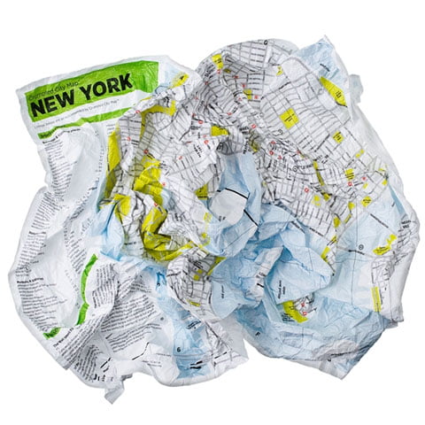 Crumpled Maps New York