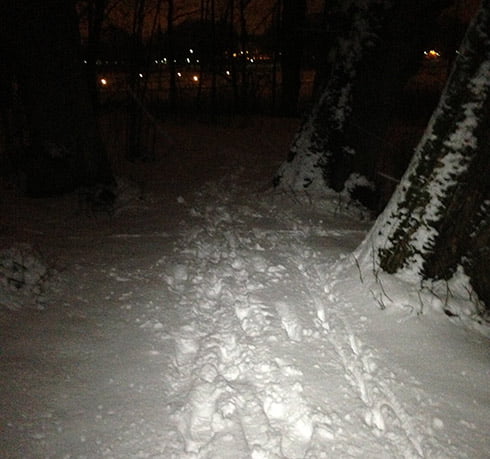 running-snow